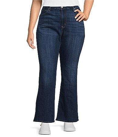 Levis Womens Plus Size 726 High-Rise Flare Jeans - Medium Indigo Worn In 24 Product Image