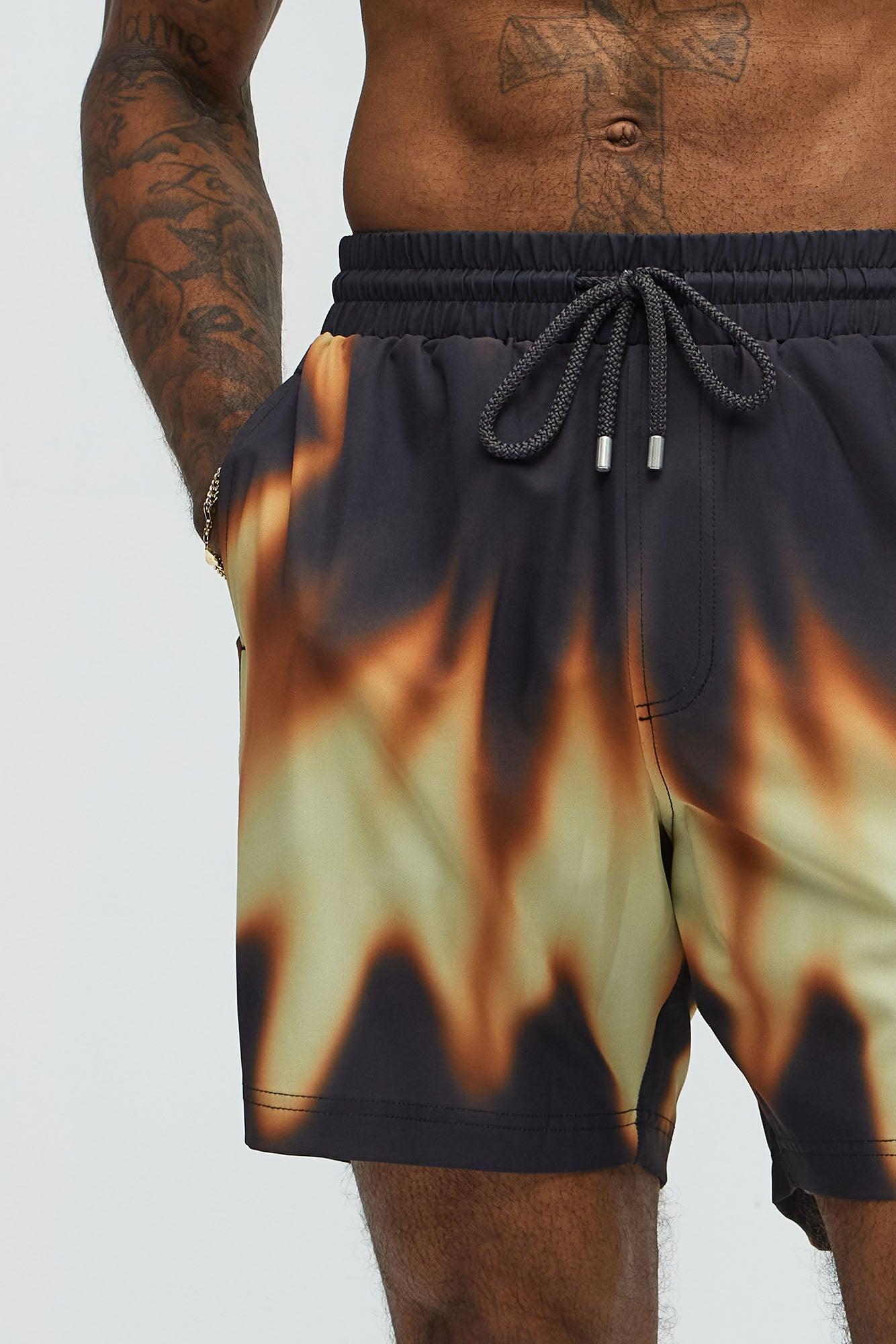 Echo Wave Swim Classic Trunk - Brown/combo Product Image