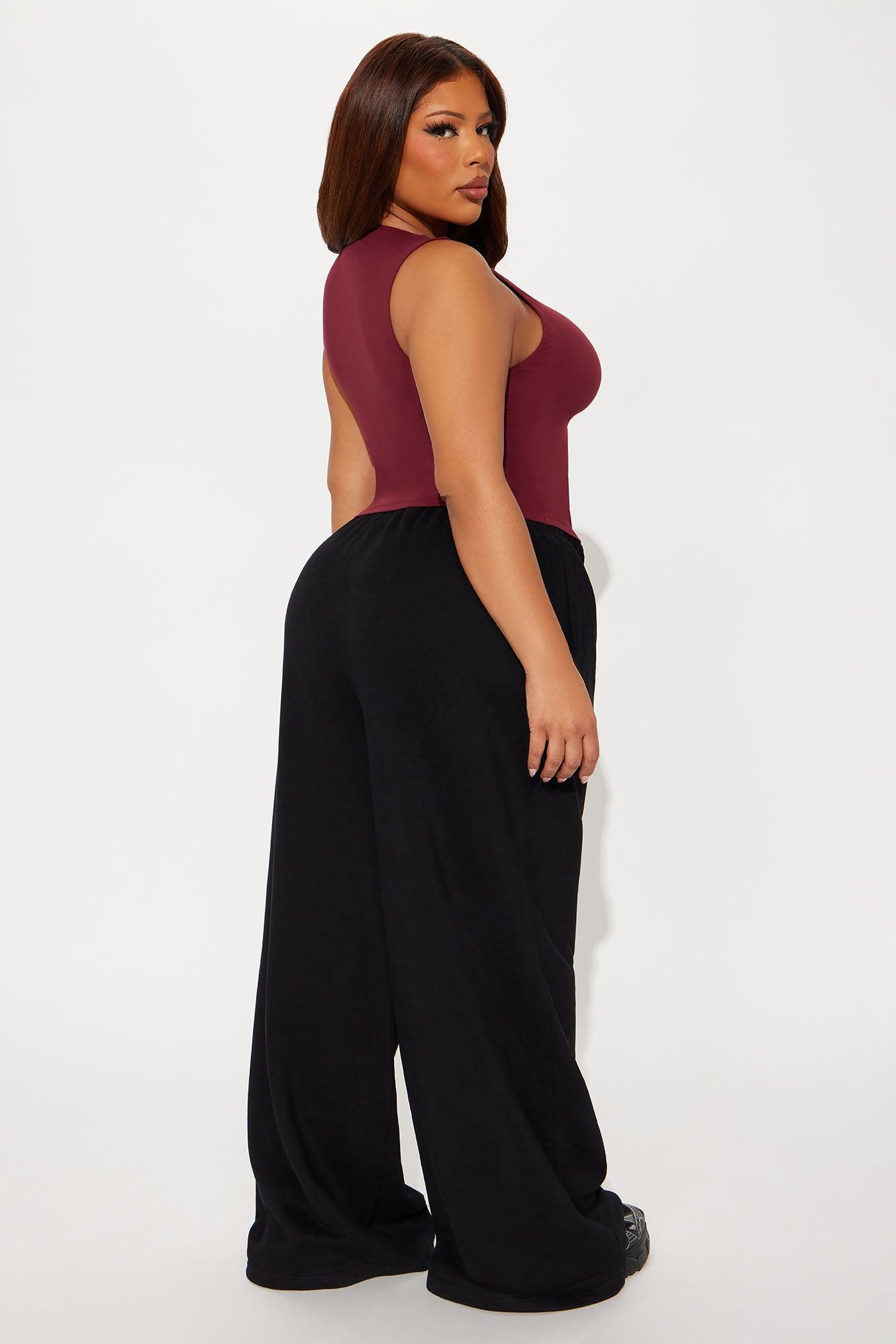 Second Skin Double Lined Zip Front Tank - Wine Product Image