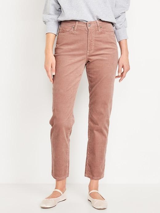 High-Waisted OG Straight Corduroy Ankle Pants Product Image