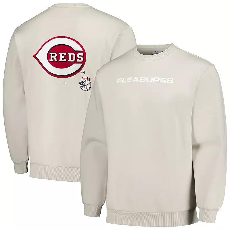 Men's Gray Cincinnati Reds Ballpark Pullover Sweatshirt, Size: Large, Red Grey Product Image
