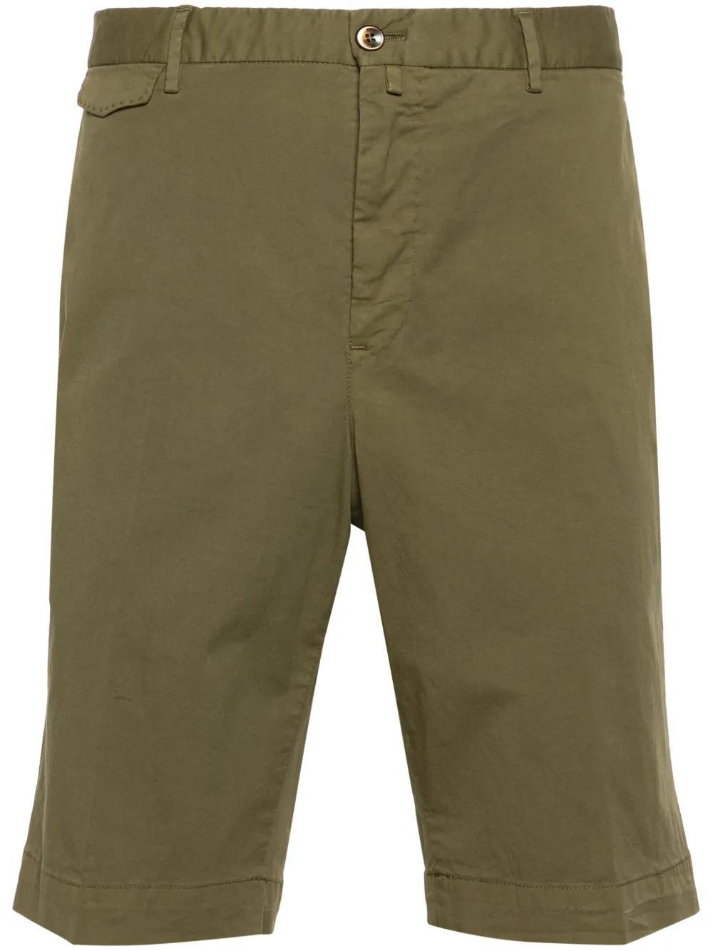 PT TORINO Slim-leg Cotton Chino Shorts In Y471 Product Image
