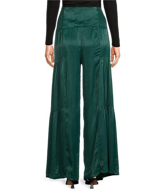 Angie Tie Waist Wide Leg Tier Pants Product Image