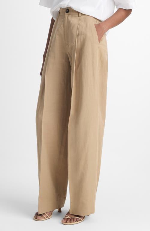 High-waist Tailored Wide-leg Pants In Rye Product Image