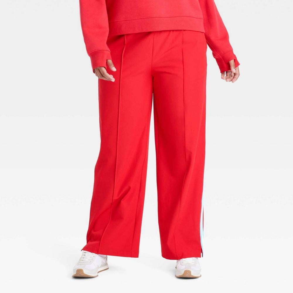 Womens Woven High-Rise Track Pants - All In Motion Red M Product Image