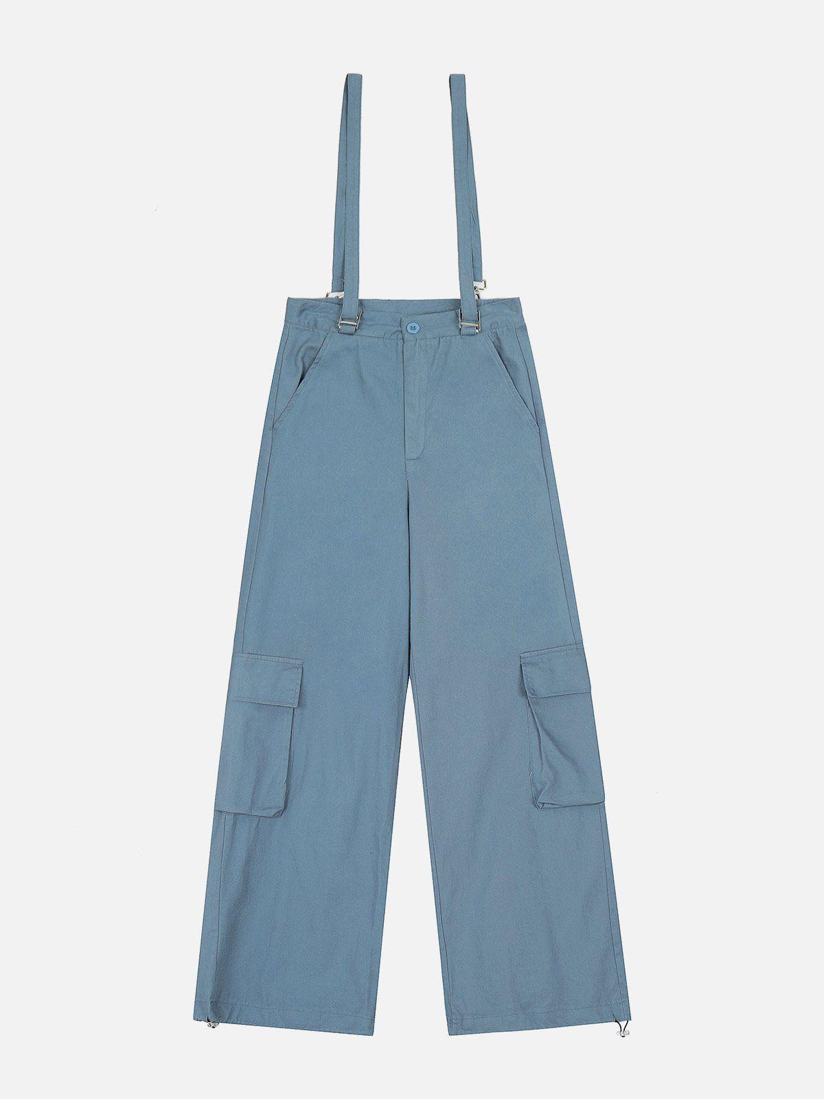 Long Ribbon Big Pocket Cargo Pants Female Product Image