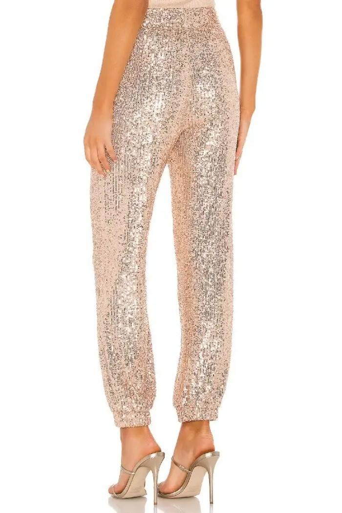 Sequin Jogger Pants Product Image