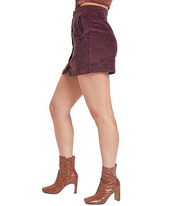 YMI Jeanswear Love Wide Wale High Rise Corduroy Skirt Product Image