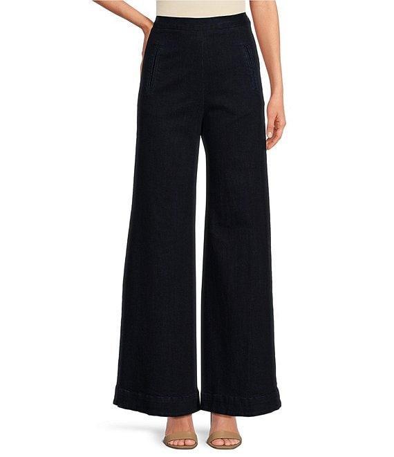 COREY LYNN CALTER Tasha Stretch Denim Flare Wide-Leg Pant Product Image