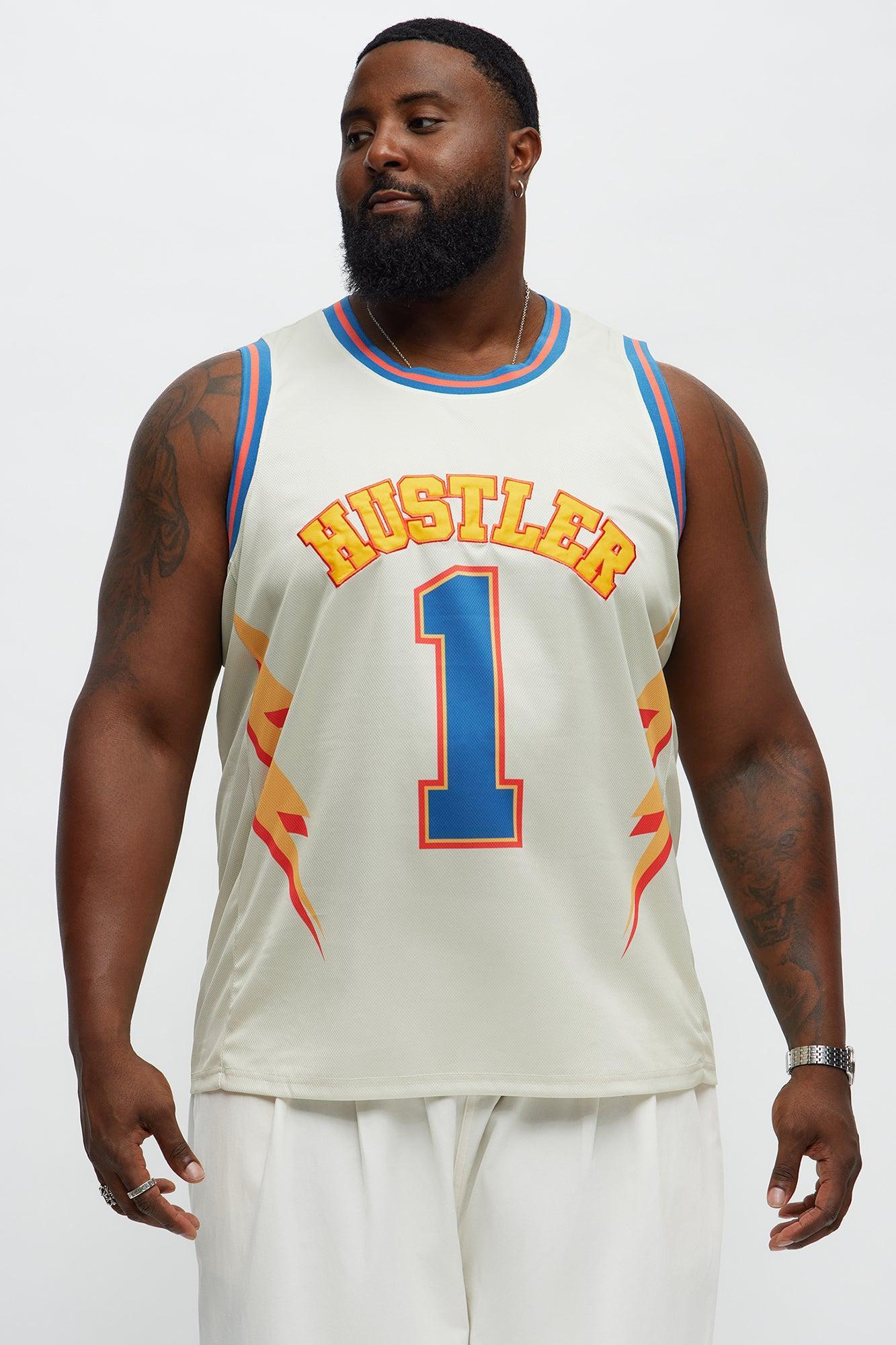 Basketball Jersey Hustlers Tank Top - White/combo Product Image