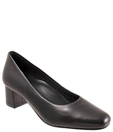 Trotters Daria Leather Block Heel Pumps Product Image