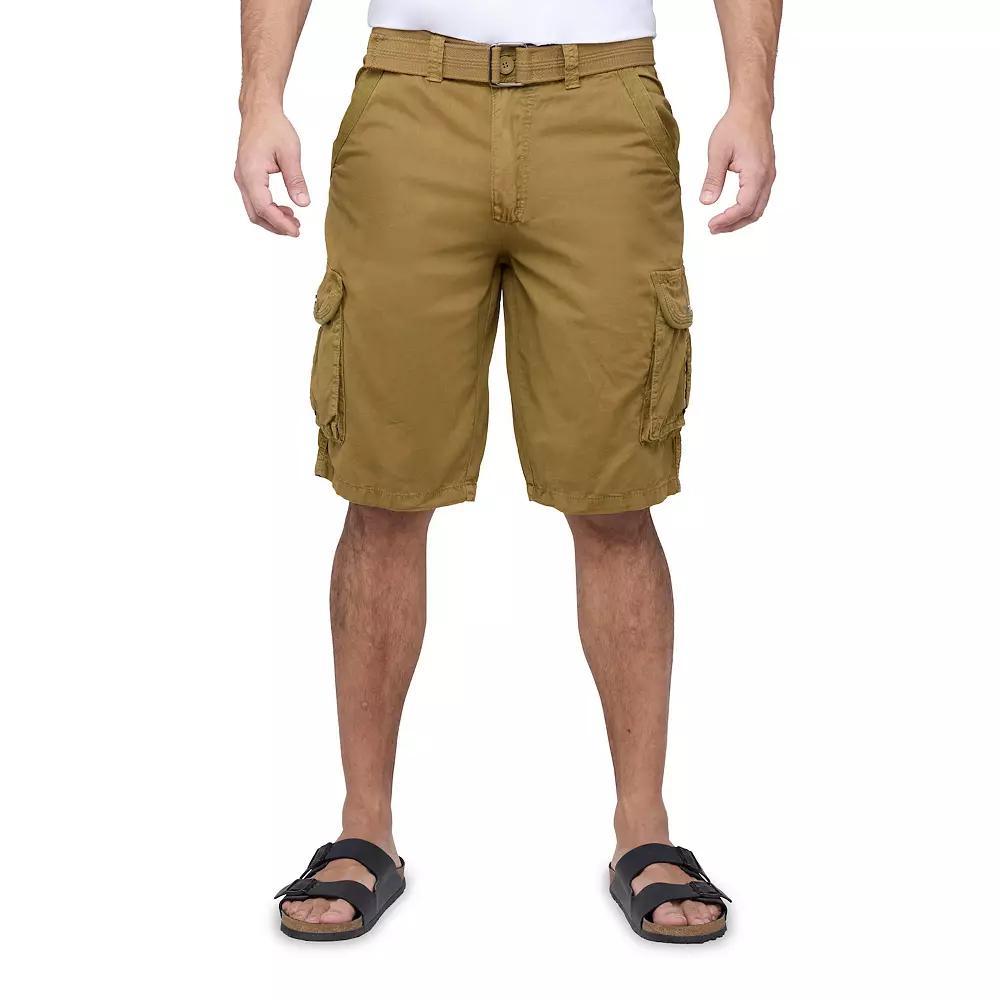 Men's RAW X by Xray Regular-Fit Belted Button Cargo Shorts, Size: 34, Gray Product Image
