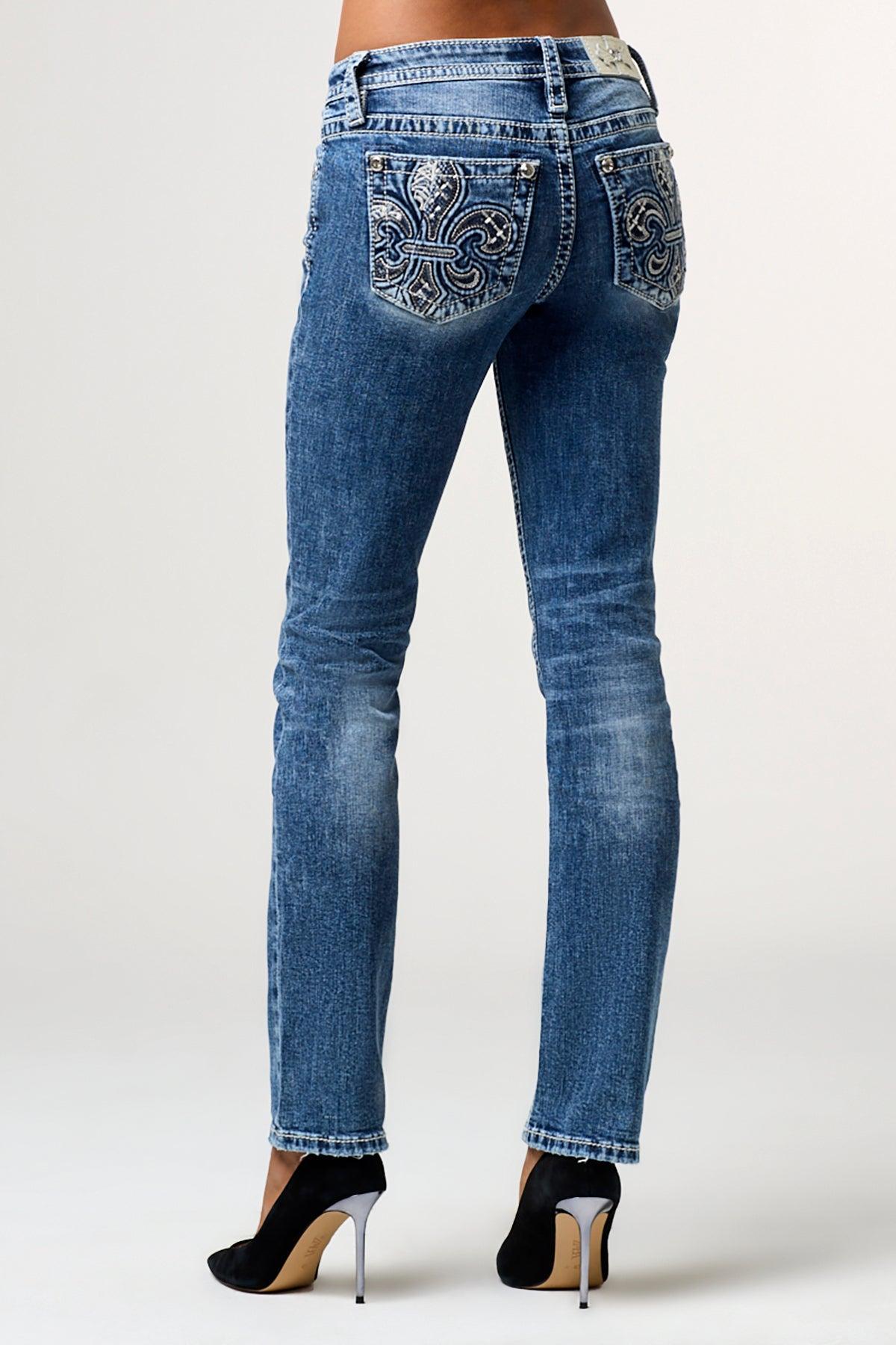 Fleur De Silver Straight Jeans Product Image