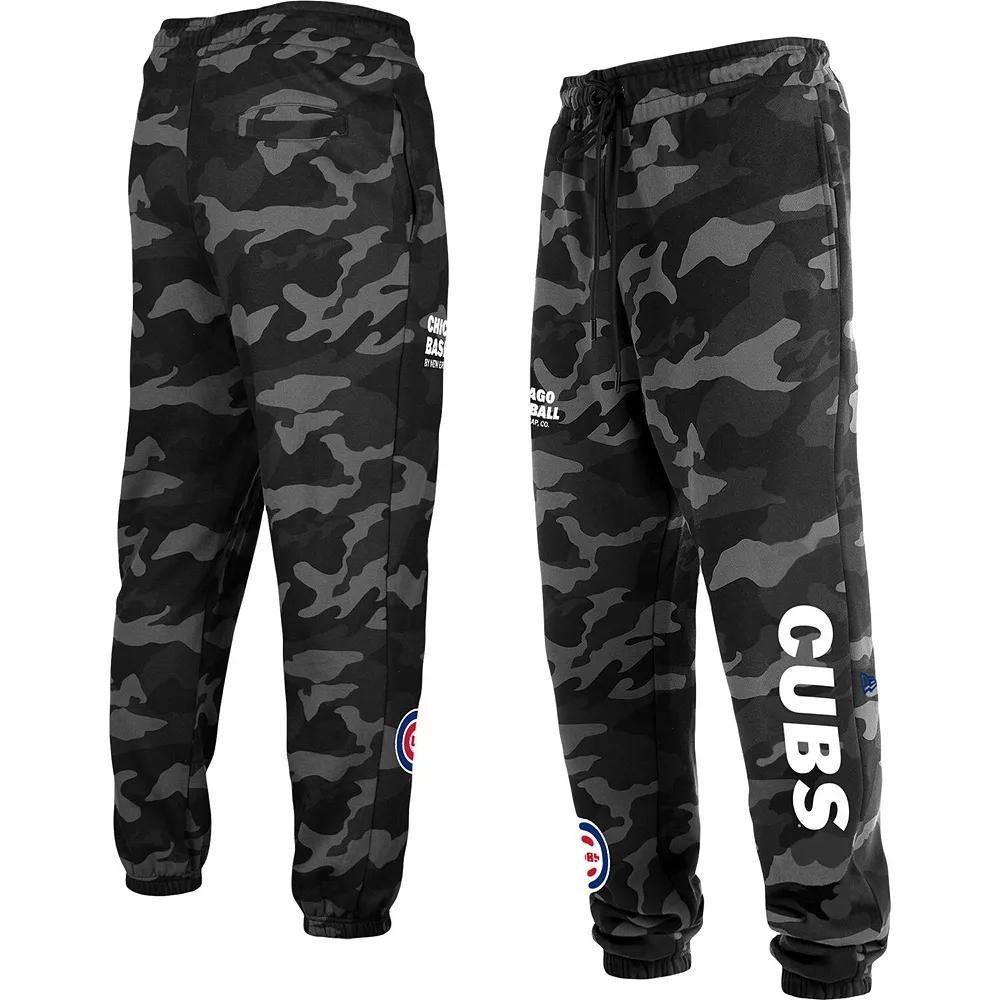 Men's New Era Black Chicago Cubs Camo Jogger Pants, Size: XL Product Image