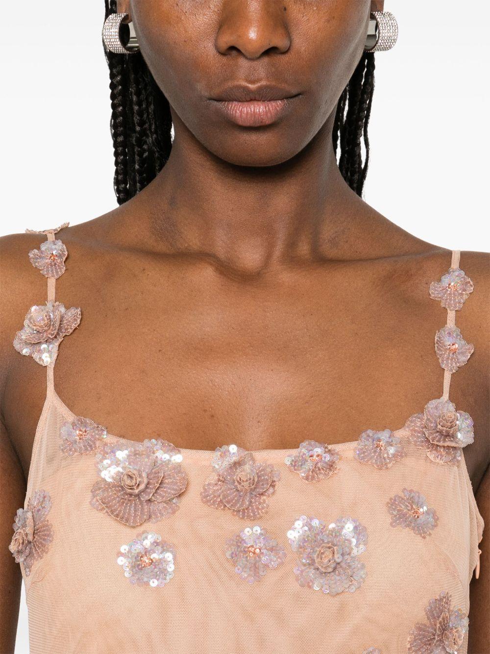 sequin-embellished tulle maxi dress Product Image