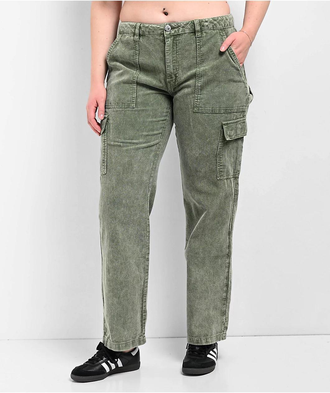Fivestar General Green Mineral Wash Corduroy Cargo Pants Product Image