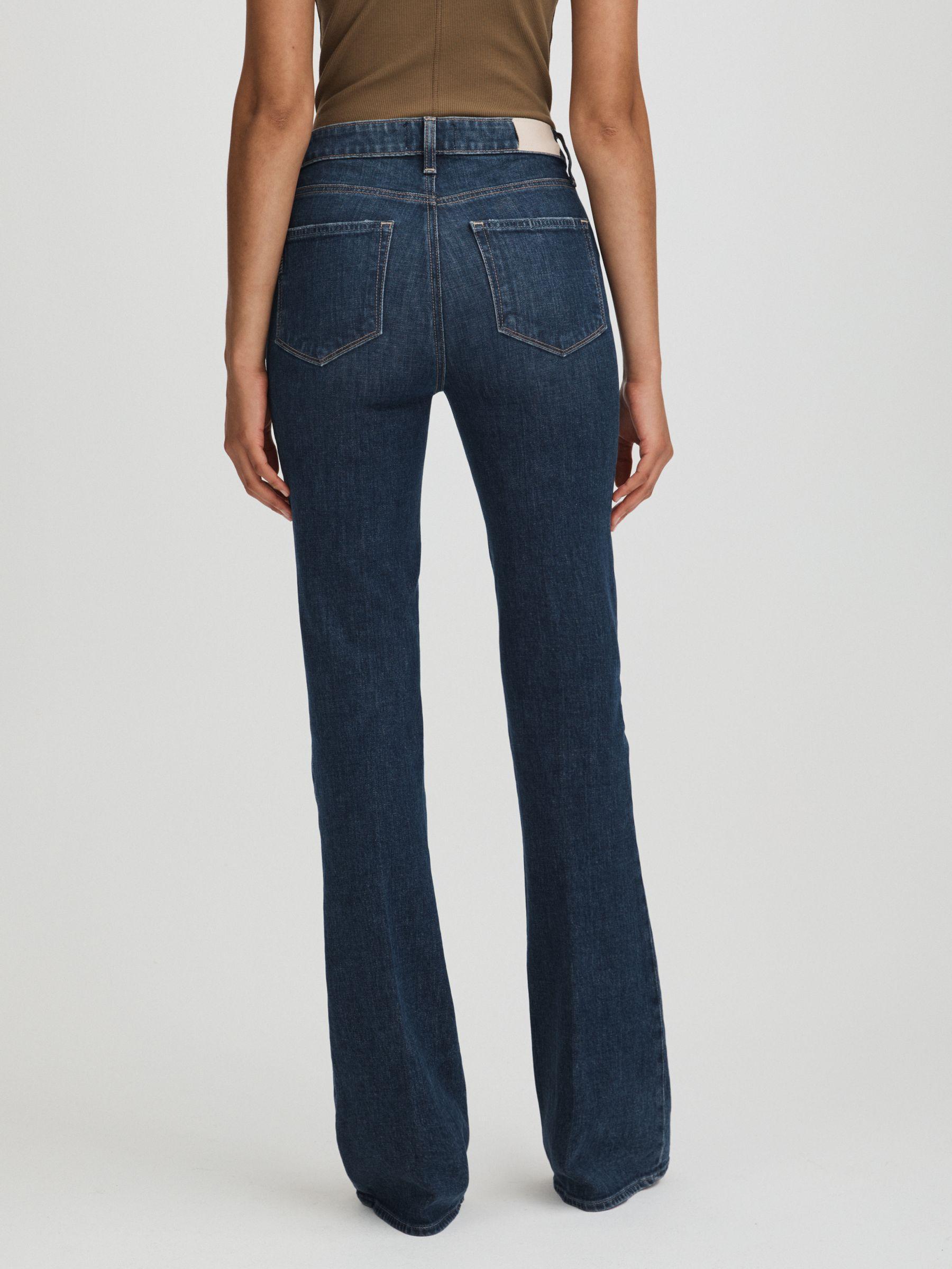 High Rise Laurel Ancient Blue Paige Ancient Blue High Rise Flared Jeans Product Image
