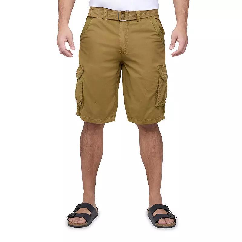 Men's RAW X by Xray Regular-Fit Belted Button Cargo Shorts, Size: 34, Gray Product Image
