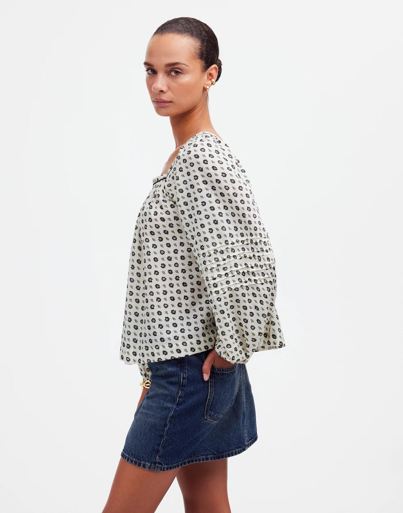 Square-Neck Long-Sleeve Top Product Image