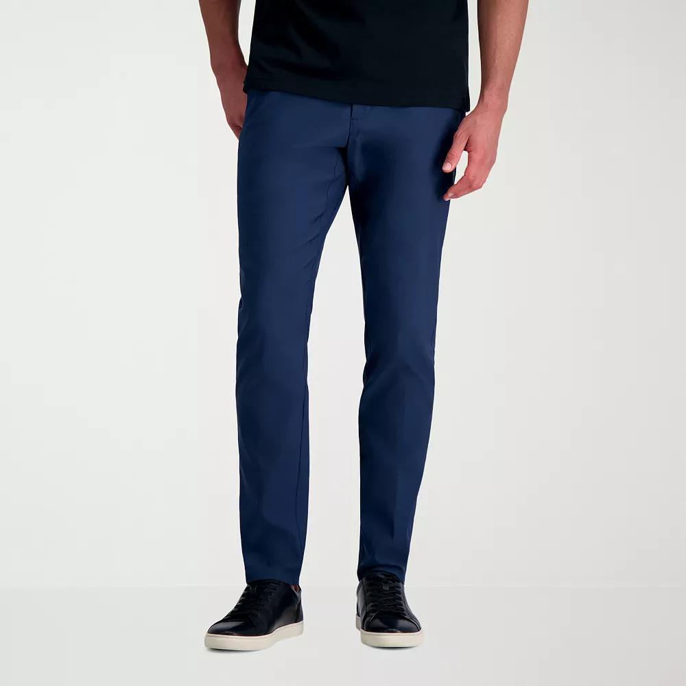 Mens Haggar Life Khaki Slim Fit Flex Pants Grey Heather Product Image
