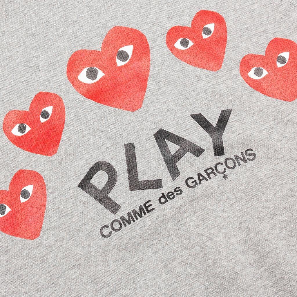 Multi Heart Zip Sweatshirt - Grey Male Product Image