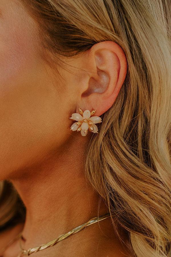 Spotlight Darling Earrings in White Product Image