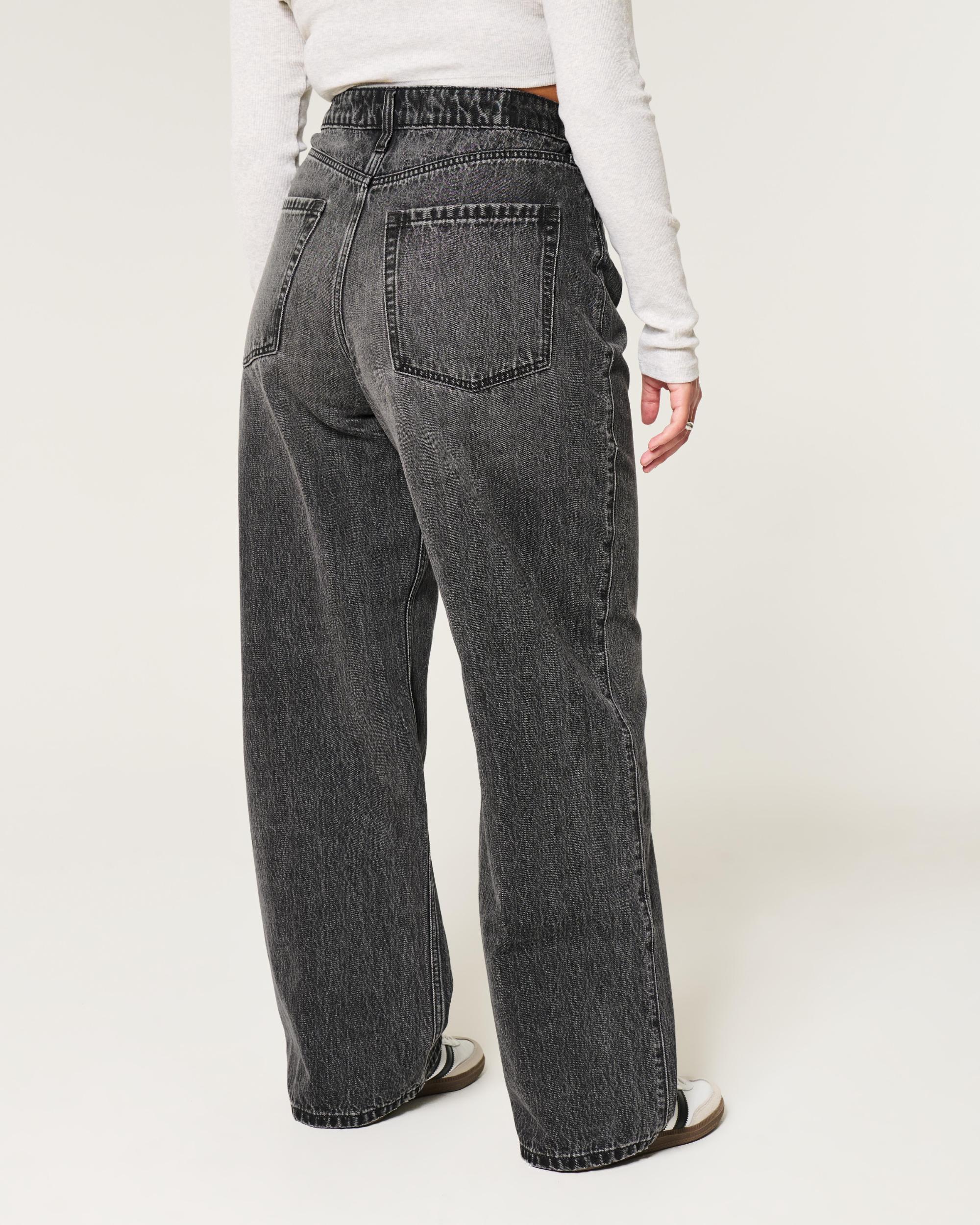 Ultra High-Rise Ripped Medium Wash Baggy Jeans Product Image