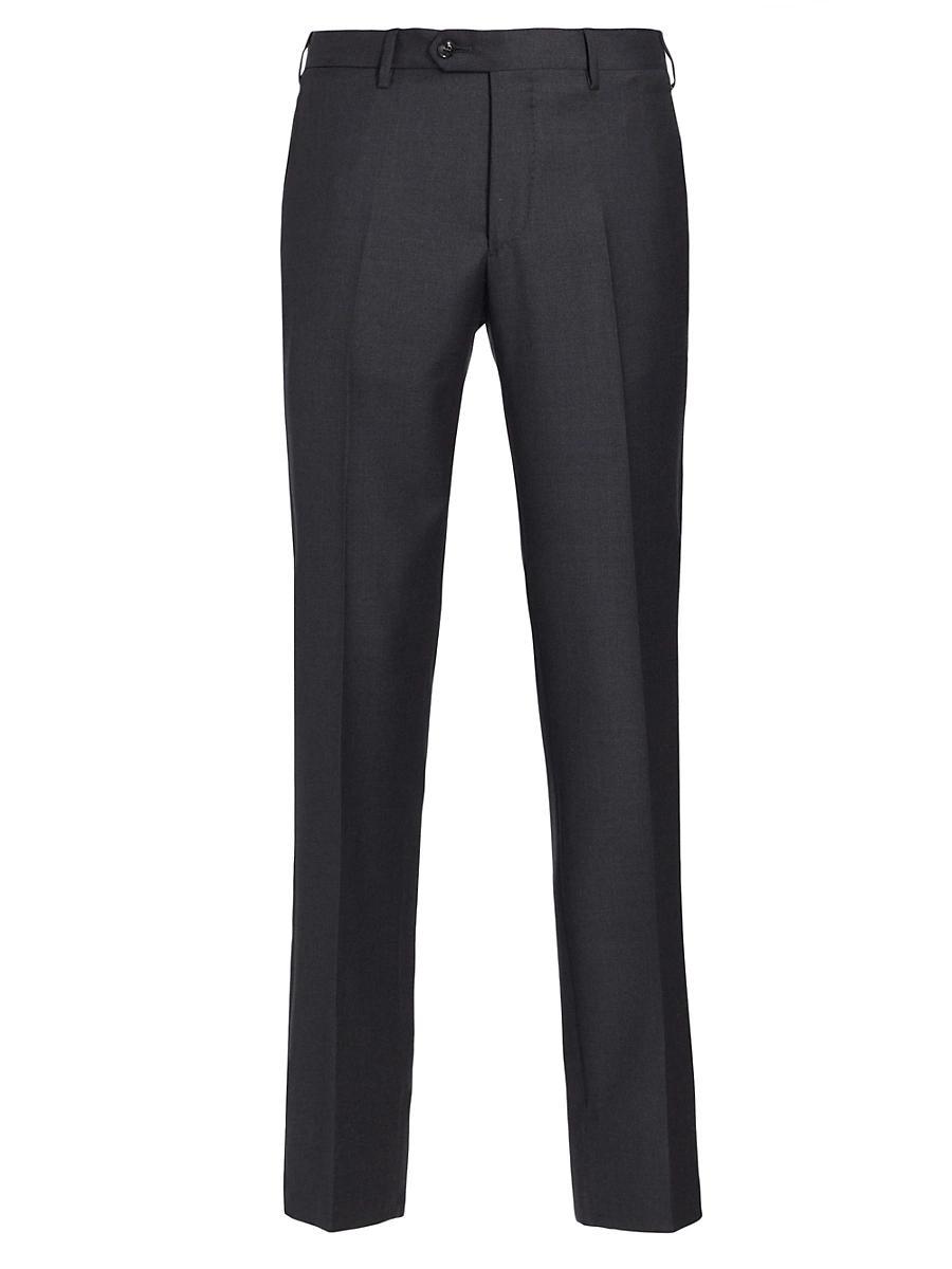 Mens Flat-Front Twill Trousers Product Image