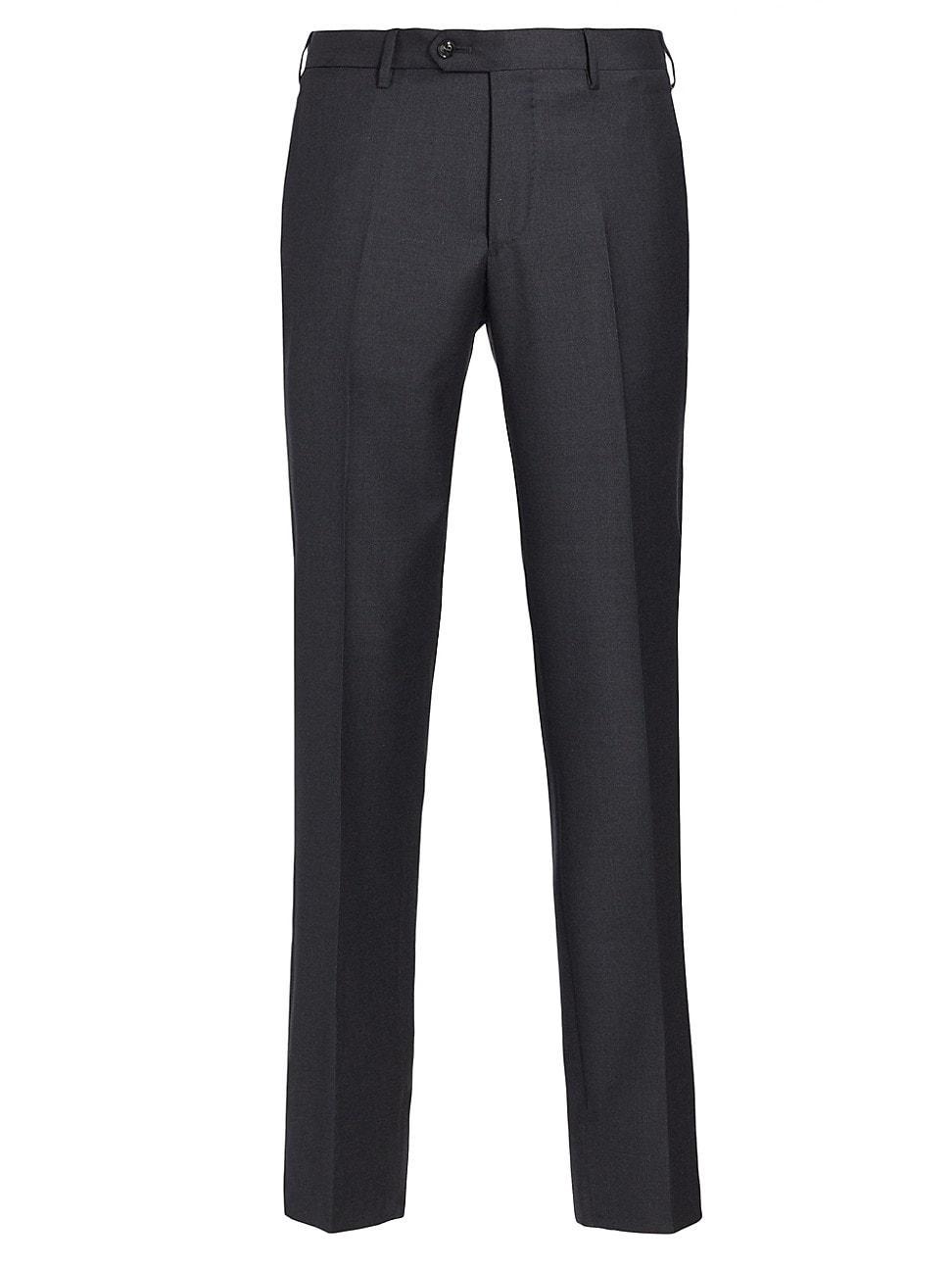 Mens Flat-Front Twill Trousers Product Image