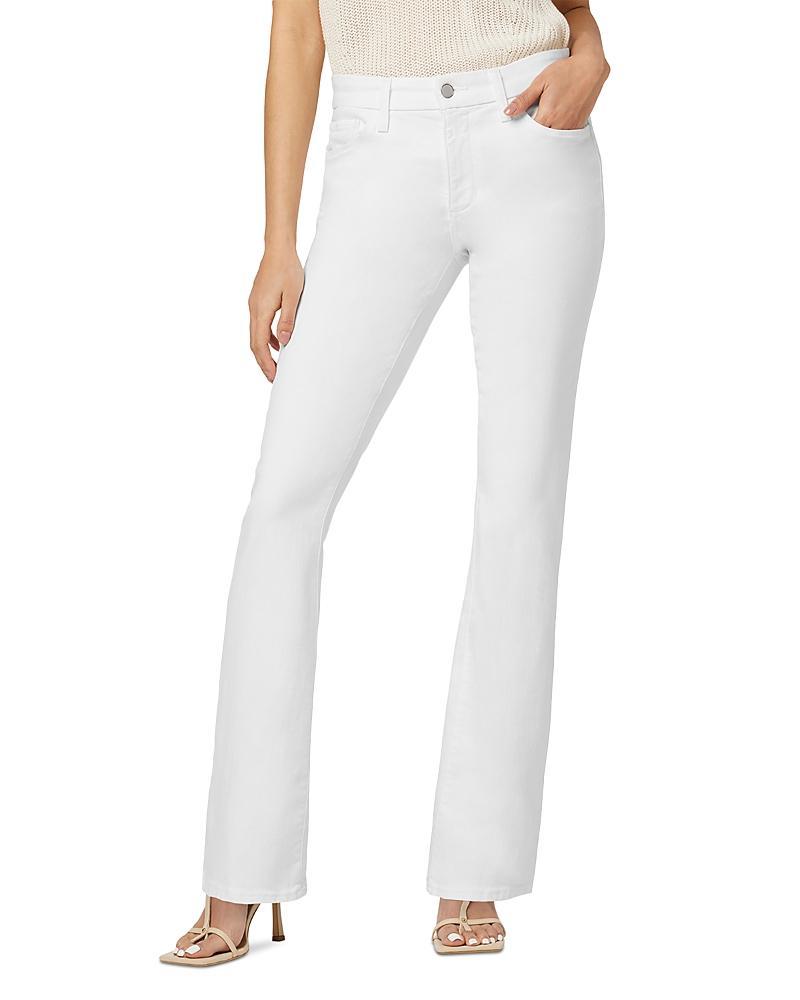Joes Jeans The Provocateur Petite Mid Rise Bootcut Jeans in White Product Image