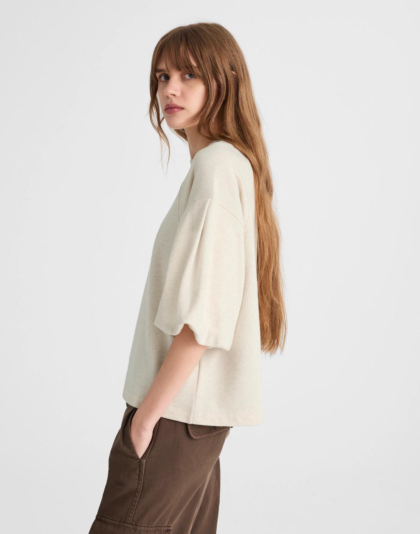 Puff-Sleeve Sweatshirt Tee Product Image