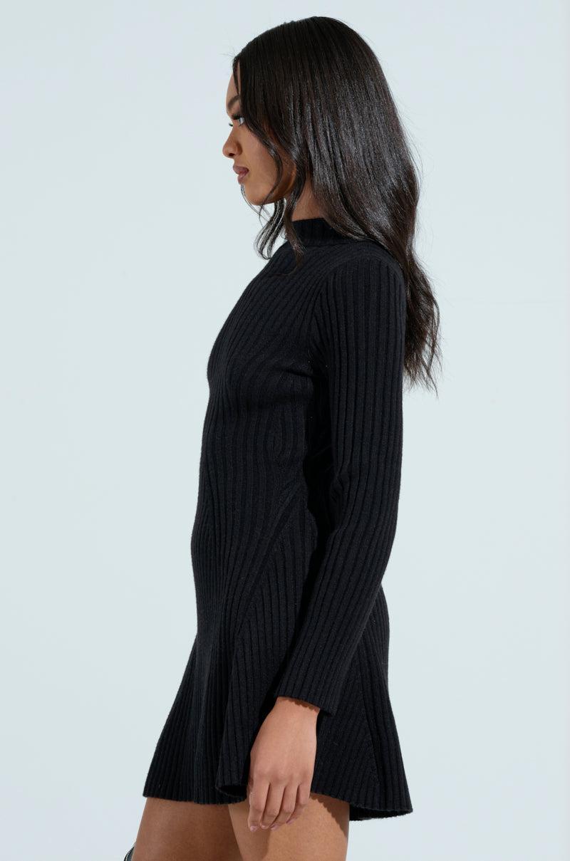 SLEEK AND CHIC KNIT MINI DRESS Product Image