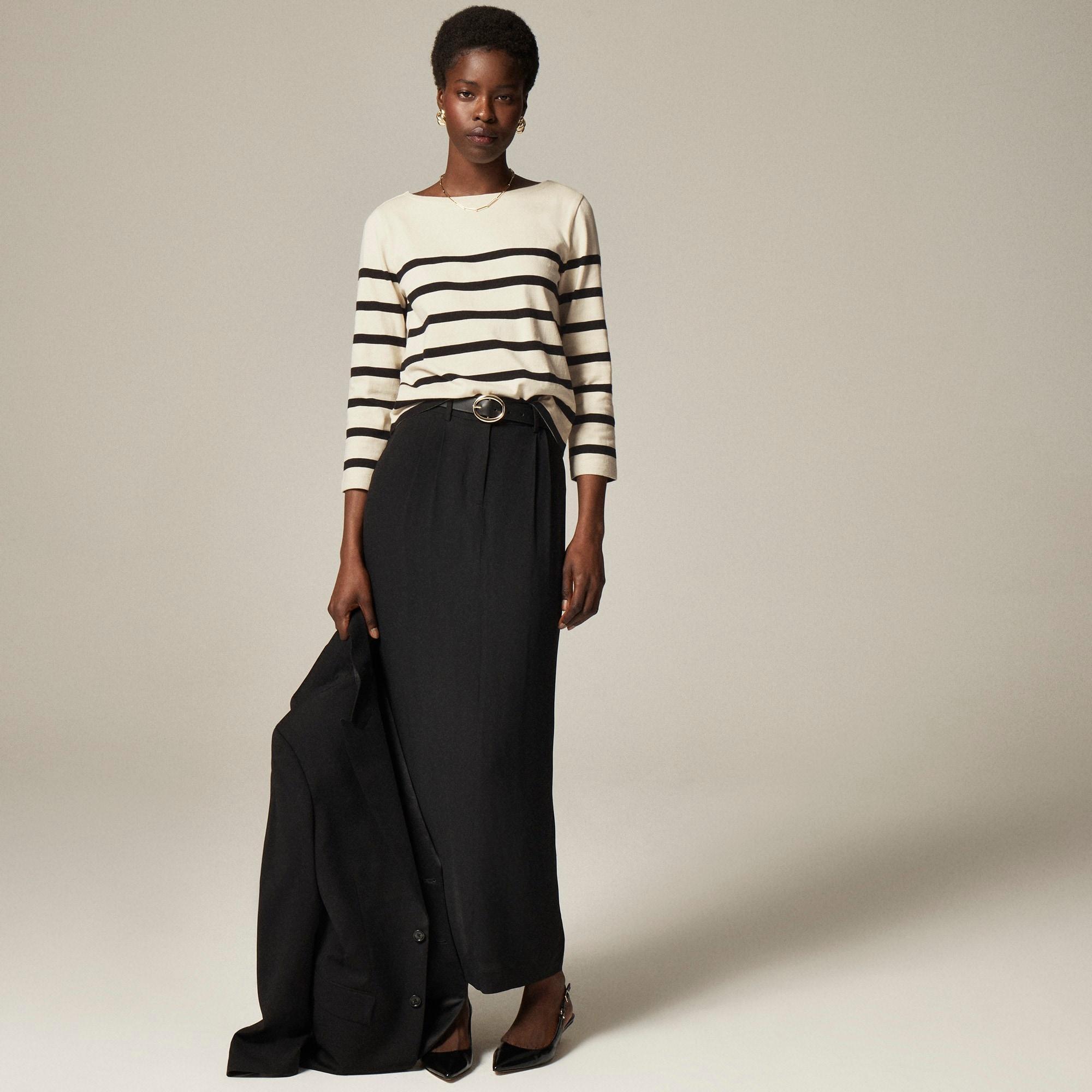 Classic mariner cloth boatneck T-shirt in stripe Product Image