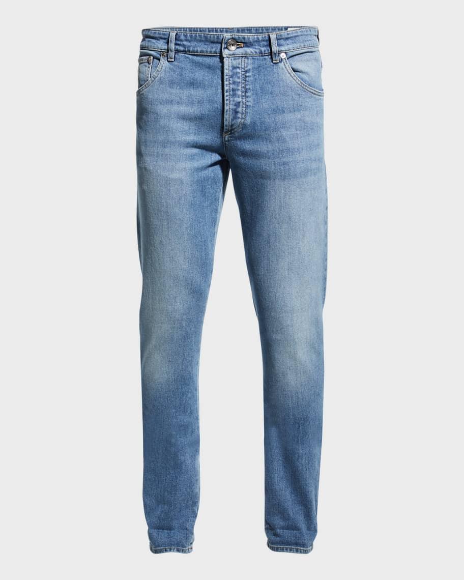 Mens 5-Pocket Denim Jeans Product Image