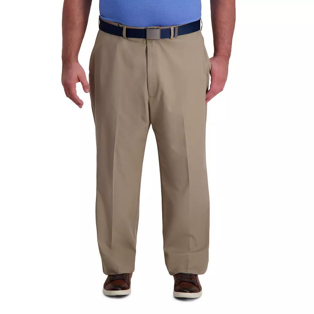 Big & Tall Haggar® Cool Right® Classic-Fit Flat-Front Performance Flex Pants, Men's, Size: 52X32, Beige Khaki Product Image