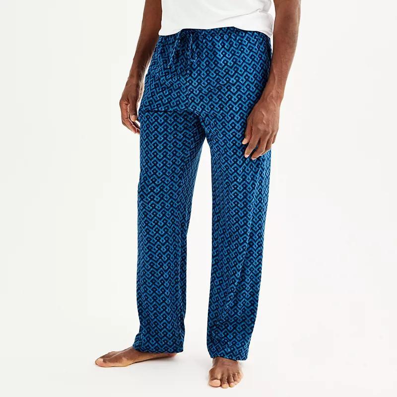 Men's Sonoma Goods For Life® Supersoft Drawstring Pajama Pants, Size: Large, Dark Gray Plaid Product Image