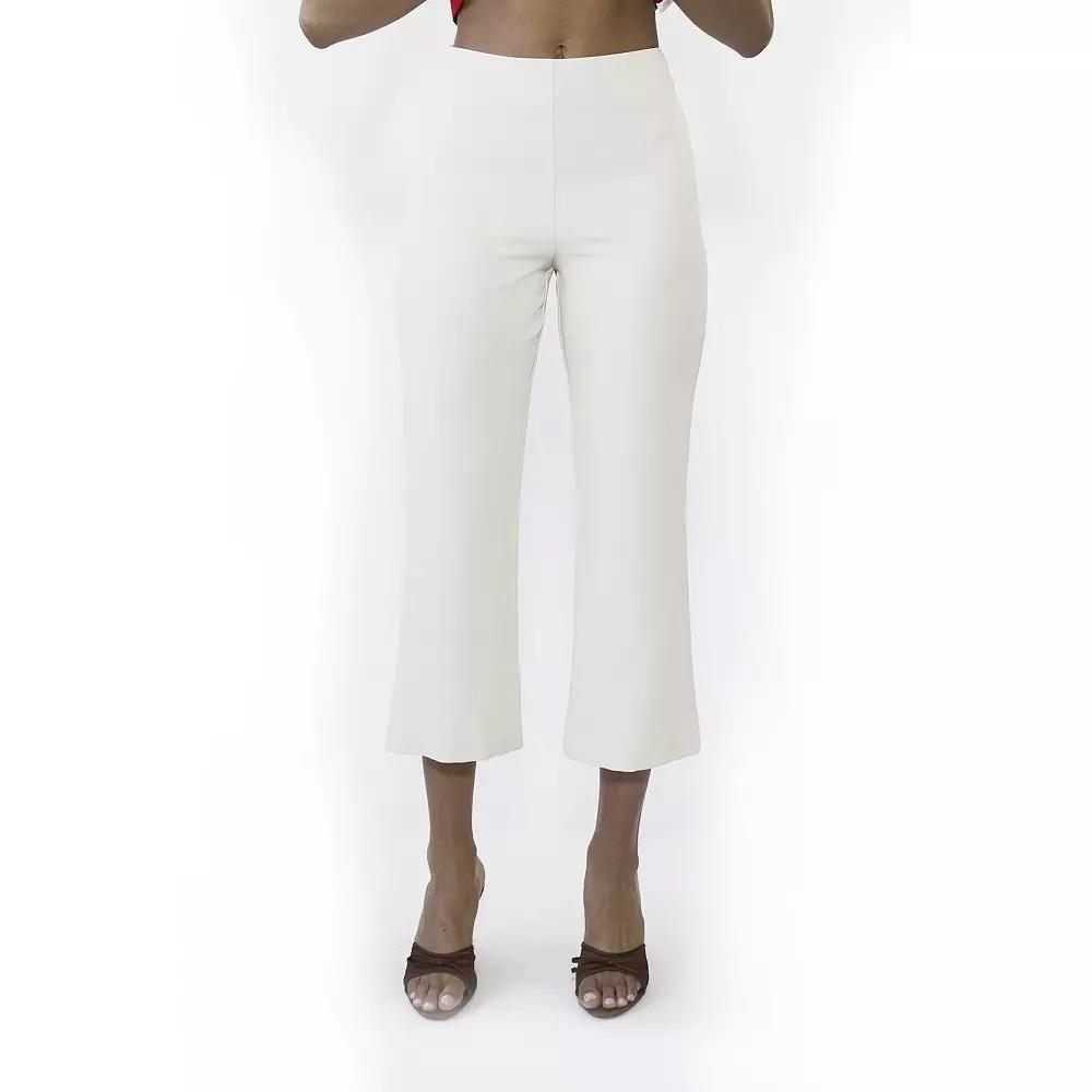Women's ALEXIA ADMOR Quinn Flared Cropped Capri Pants, Size: 10, Black Product Image