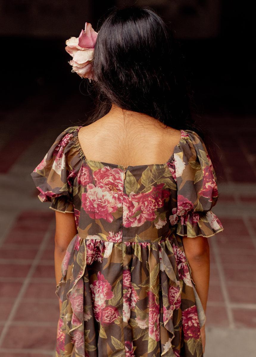 Kayden Dress in Bistre Floral Girls Product Image
