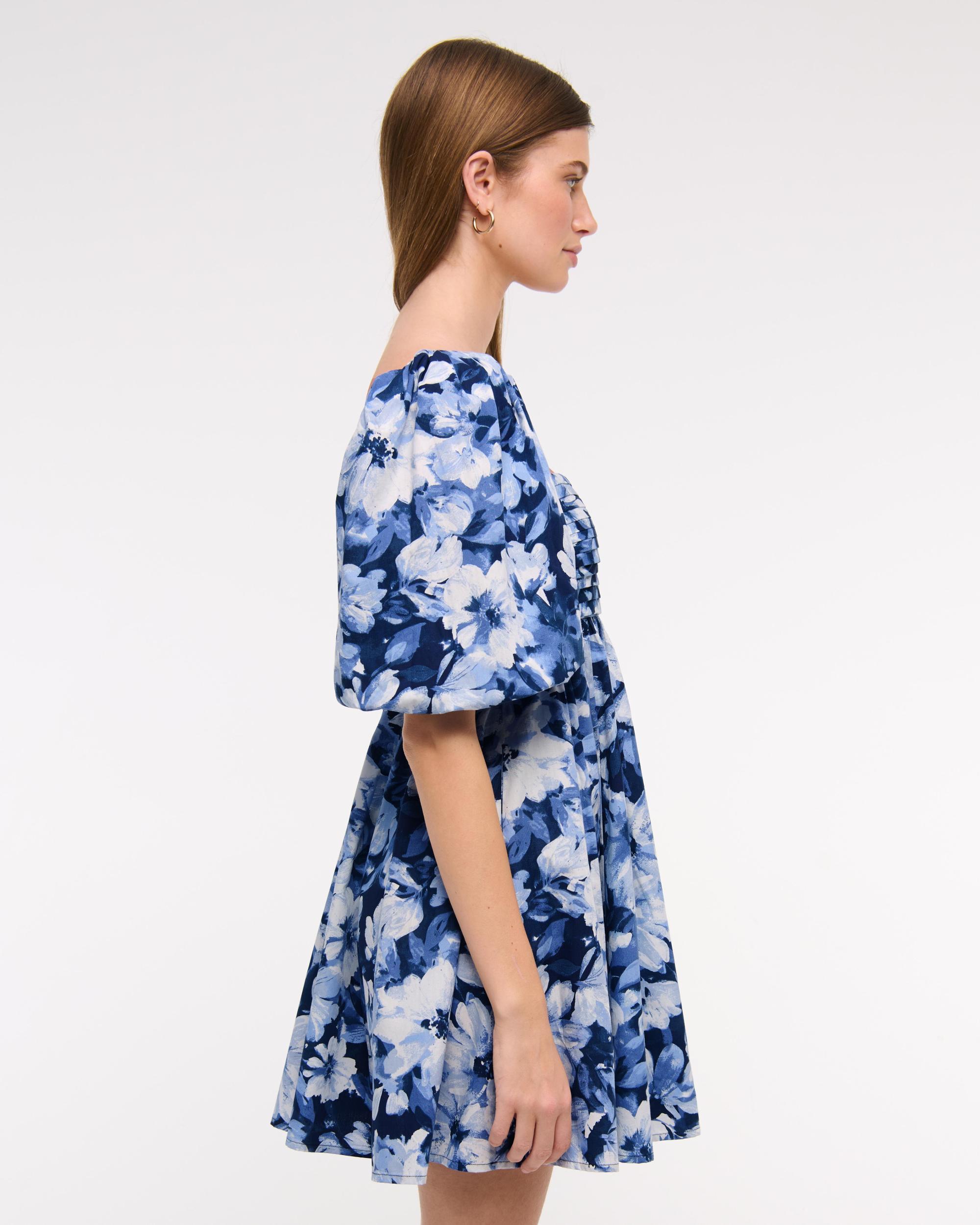 Emerson Poplin Puff Sleeve Mini Dress Product Image