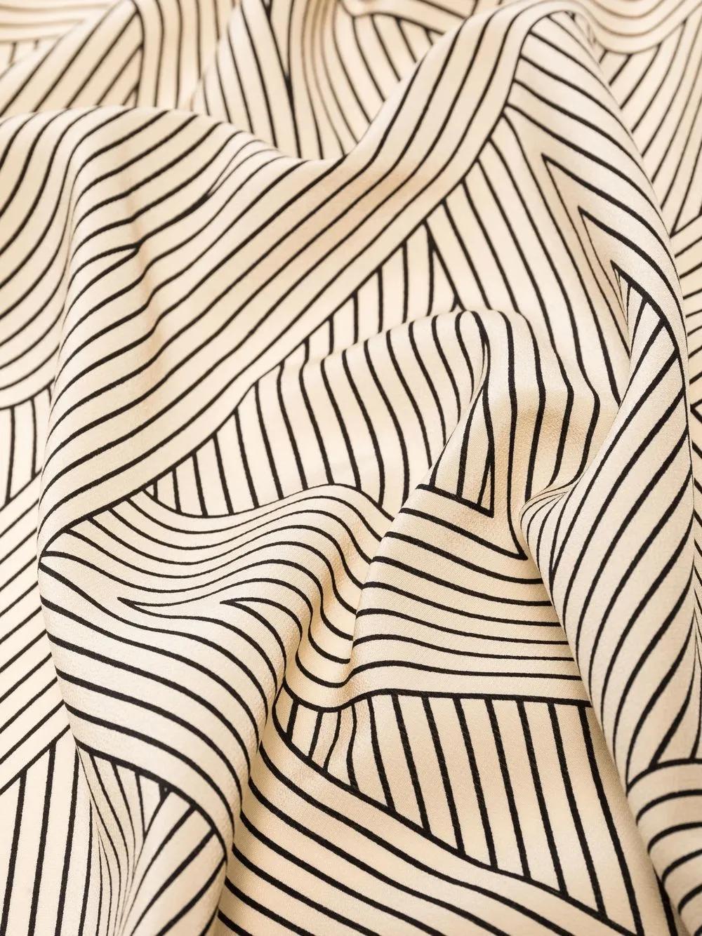 striped monogram print scarf Product Image