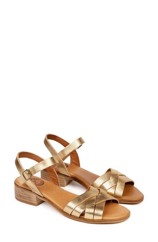 PENELOPE CHILVERS Shepherdess Ankle Strap Sandal In Gold Product Image