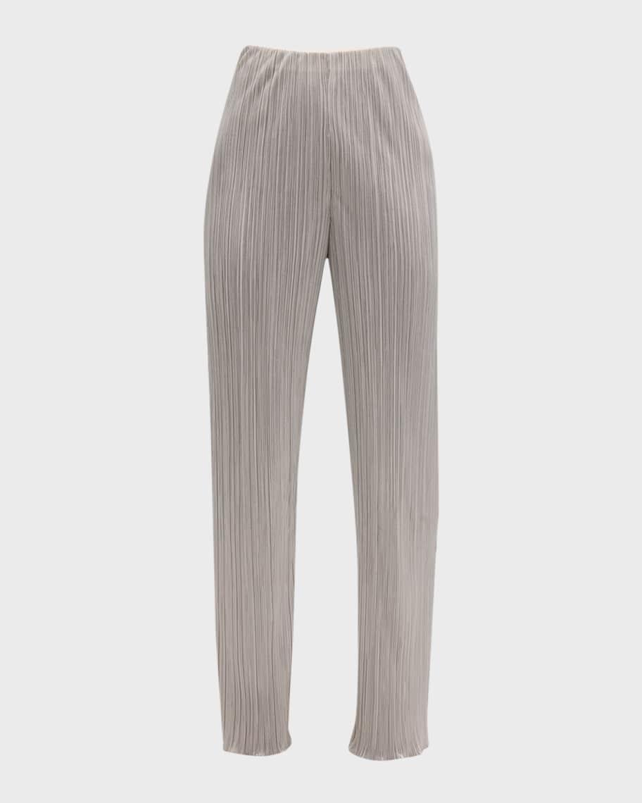 Womens Rowan Pliss Straight-Leg Pants Product Image