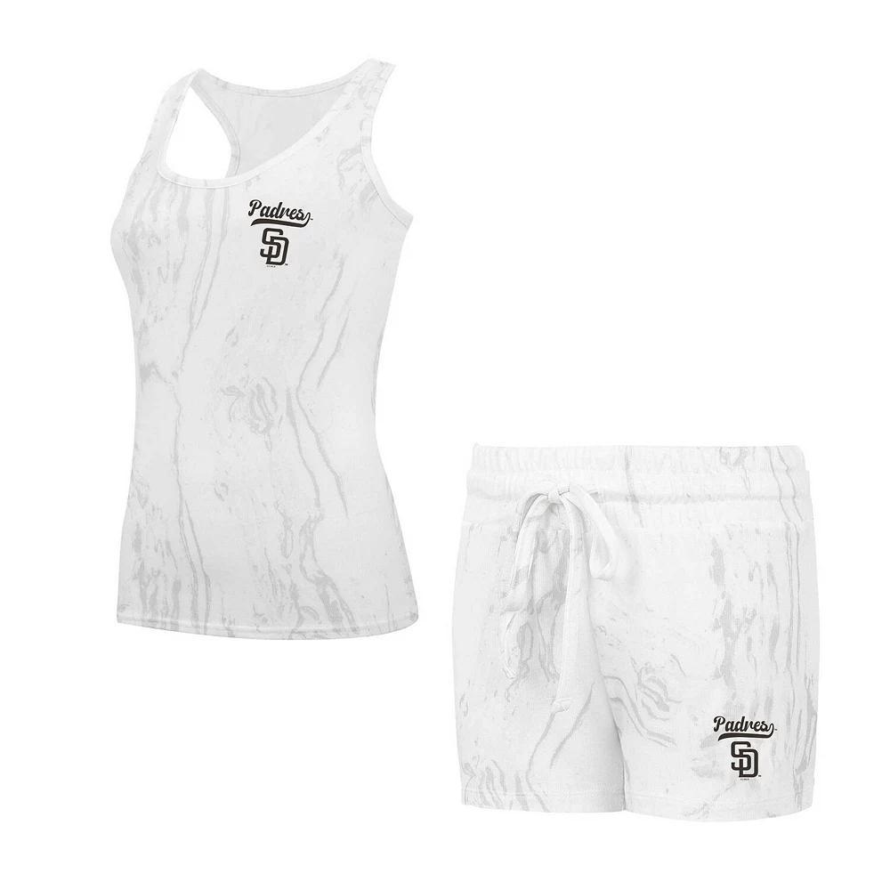 Women's Concepts Sport San Diego Padres Quartz Tank Top & Shorts Set, Size: Large, Beige Product Image