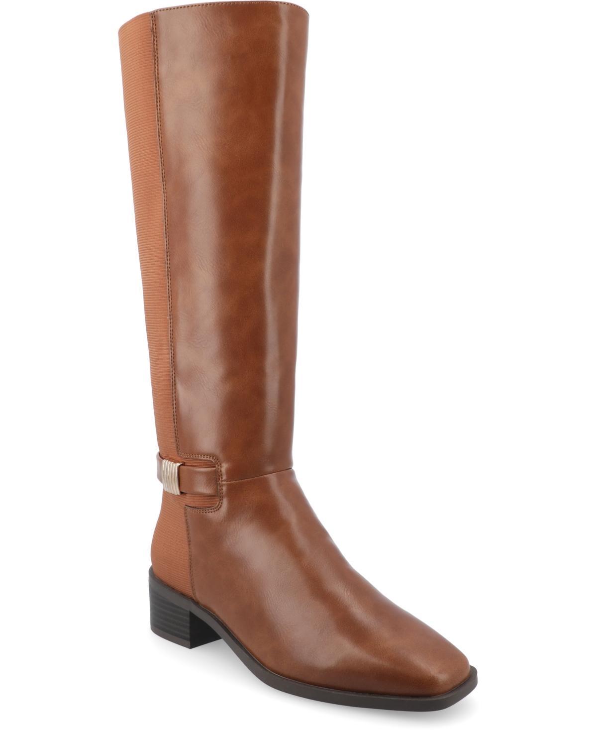 Journee Tru Comfort Foam Womens Londyn Calf Boots Red Product Image