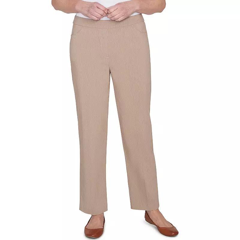 Women's Short Alfred Dunner Classic Charmed Pants, Size: 16 Short, Toast Product Image