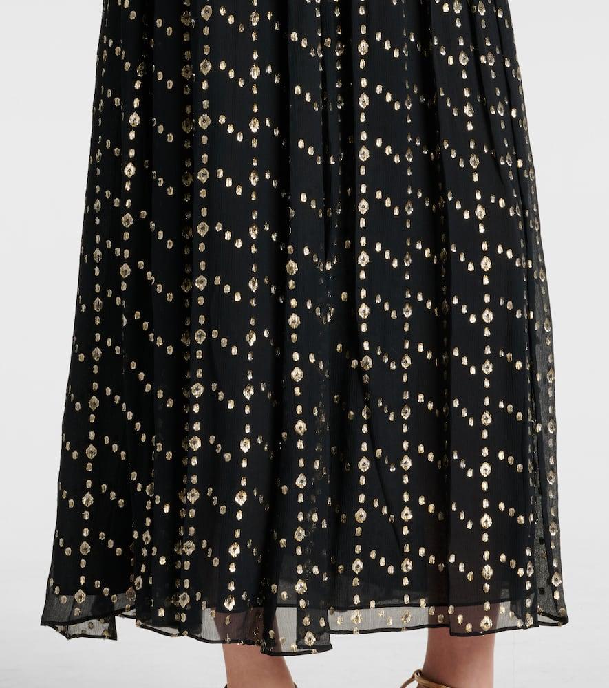 ULLA JOHNSON Kasia Paisley Ruffled Maxi Dress In Cosmos Product Image