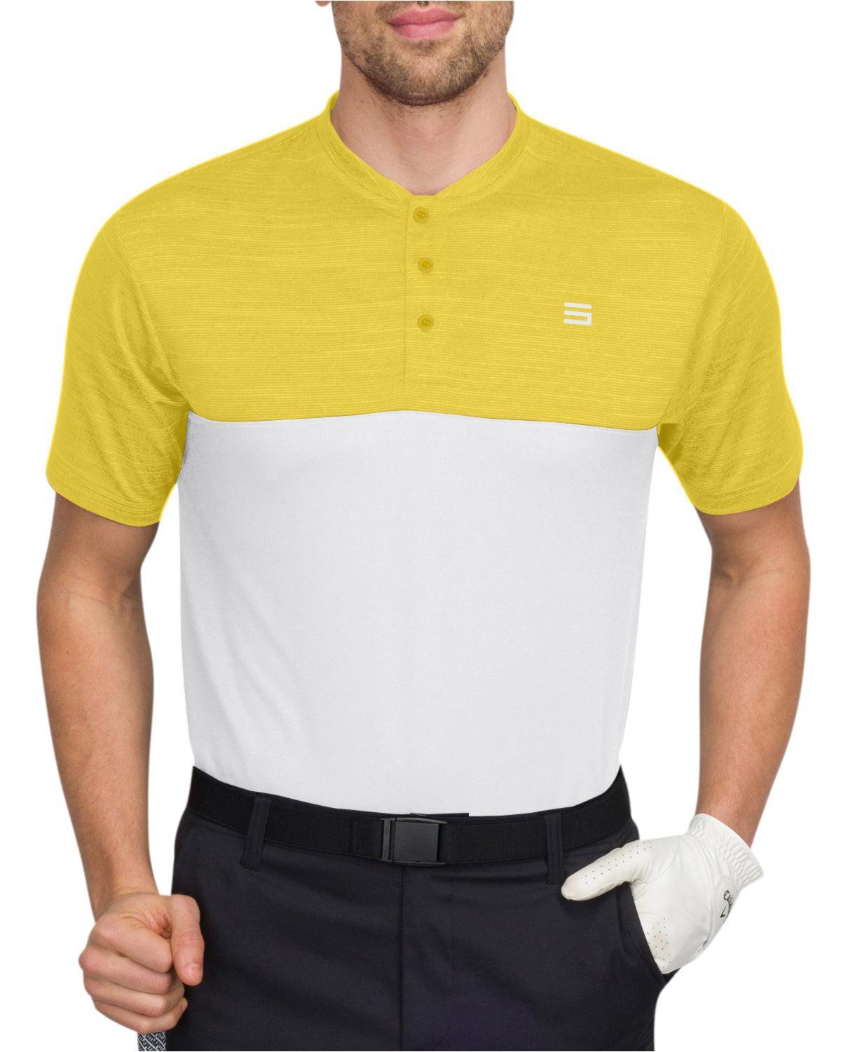 Three Sixty Six Two Tone Collarless Golf Polo Product Image