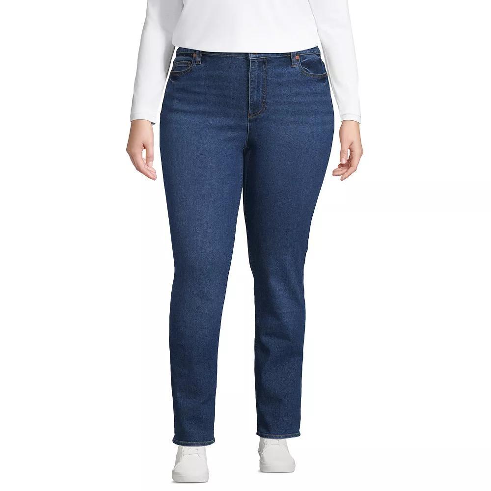 Plus Size Lands End Recover Straight-Leg Jeans, Womens Product Image