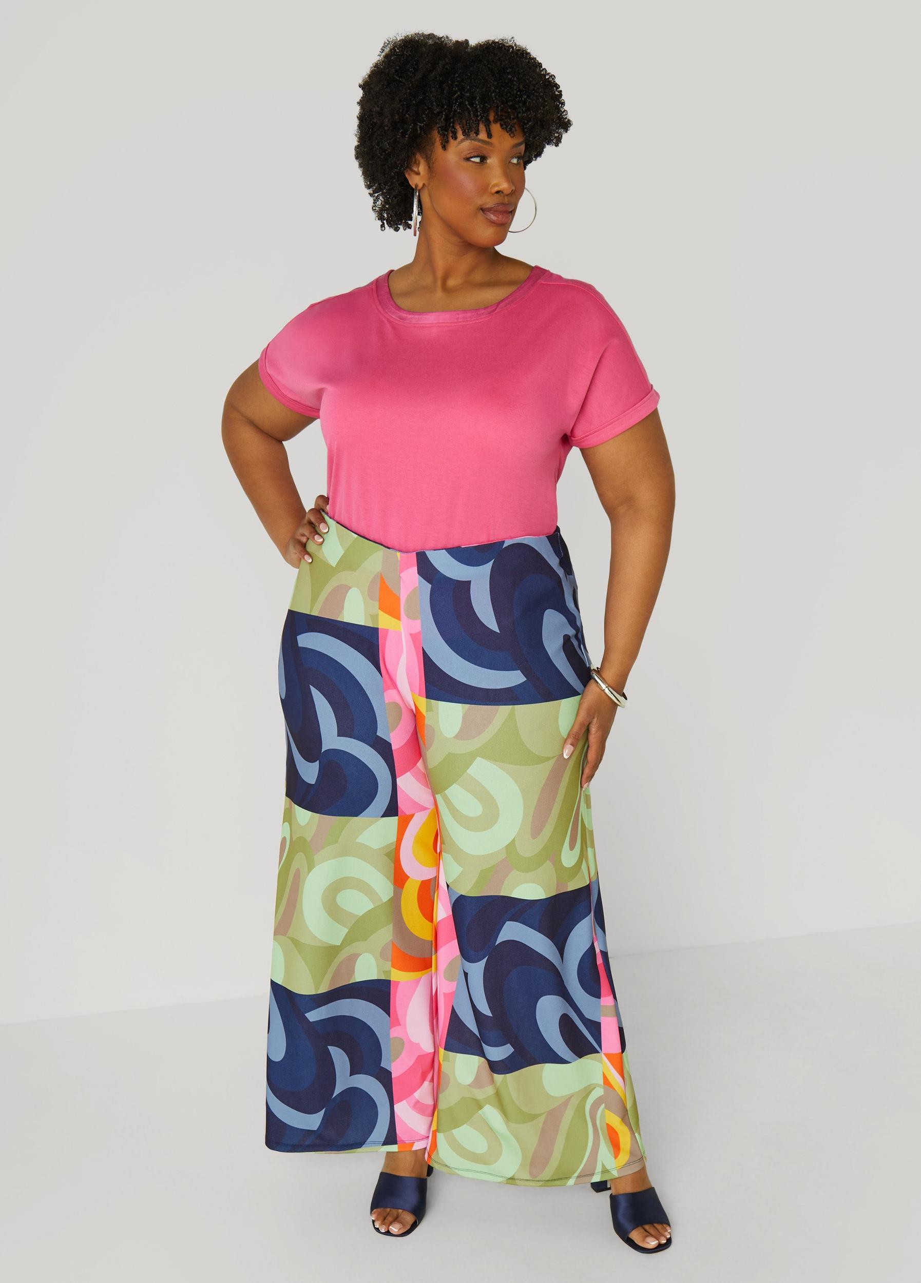 Satin Trimmed French Terry Tee Product Image