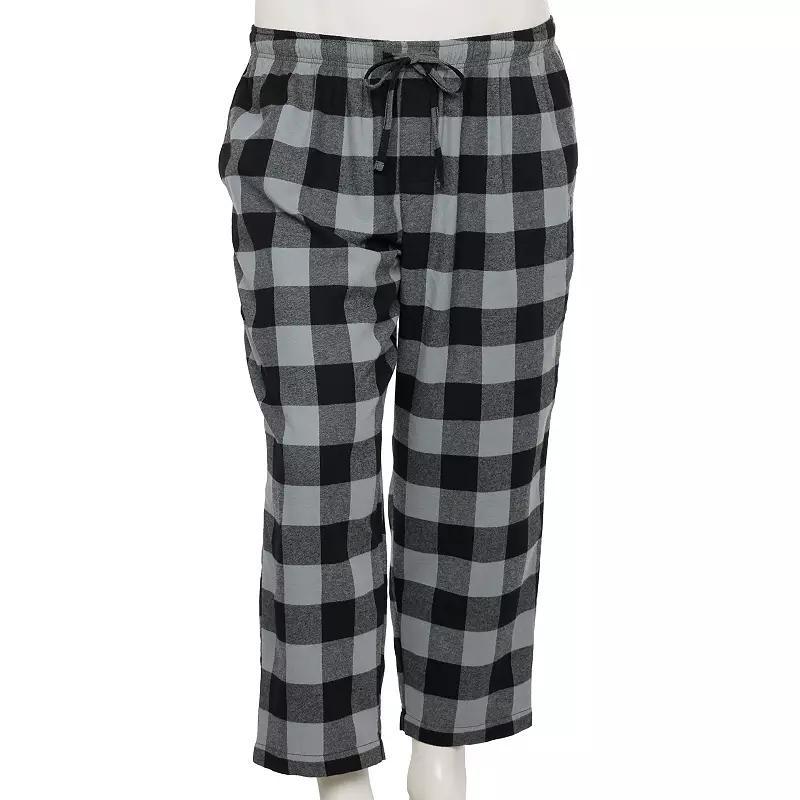 Big & Tall Sonoma Goods For Life® Flannel Drawstring Pajama Pants, Men's, Size: 3XL Tall, Red Checks Product Image